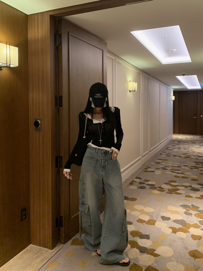 BADCALM東大門直郵女士新款時尚推薦休閑真品熱賣長袖T恤BADCALM長袖T恤