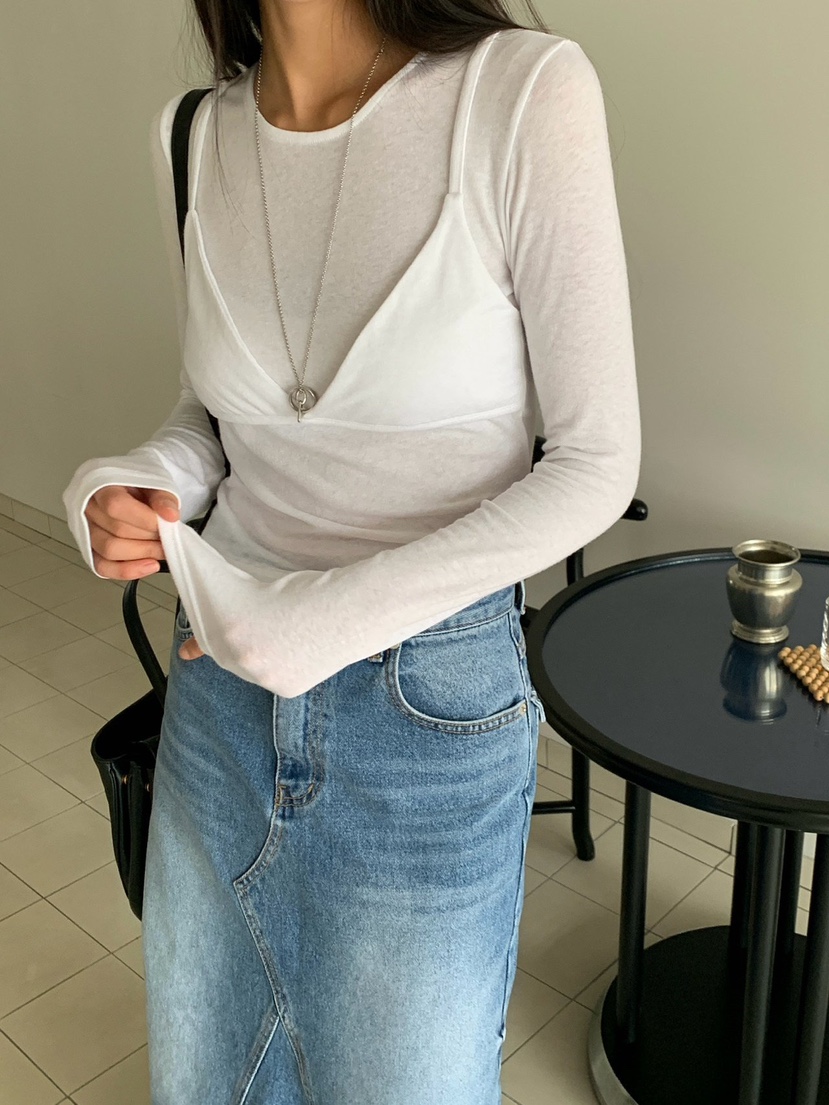 REVE CITE-L東大門實拍女裝新品時尚推薦真品熱賣長袖T恤REVE CITE-L長袖T恤圖色1