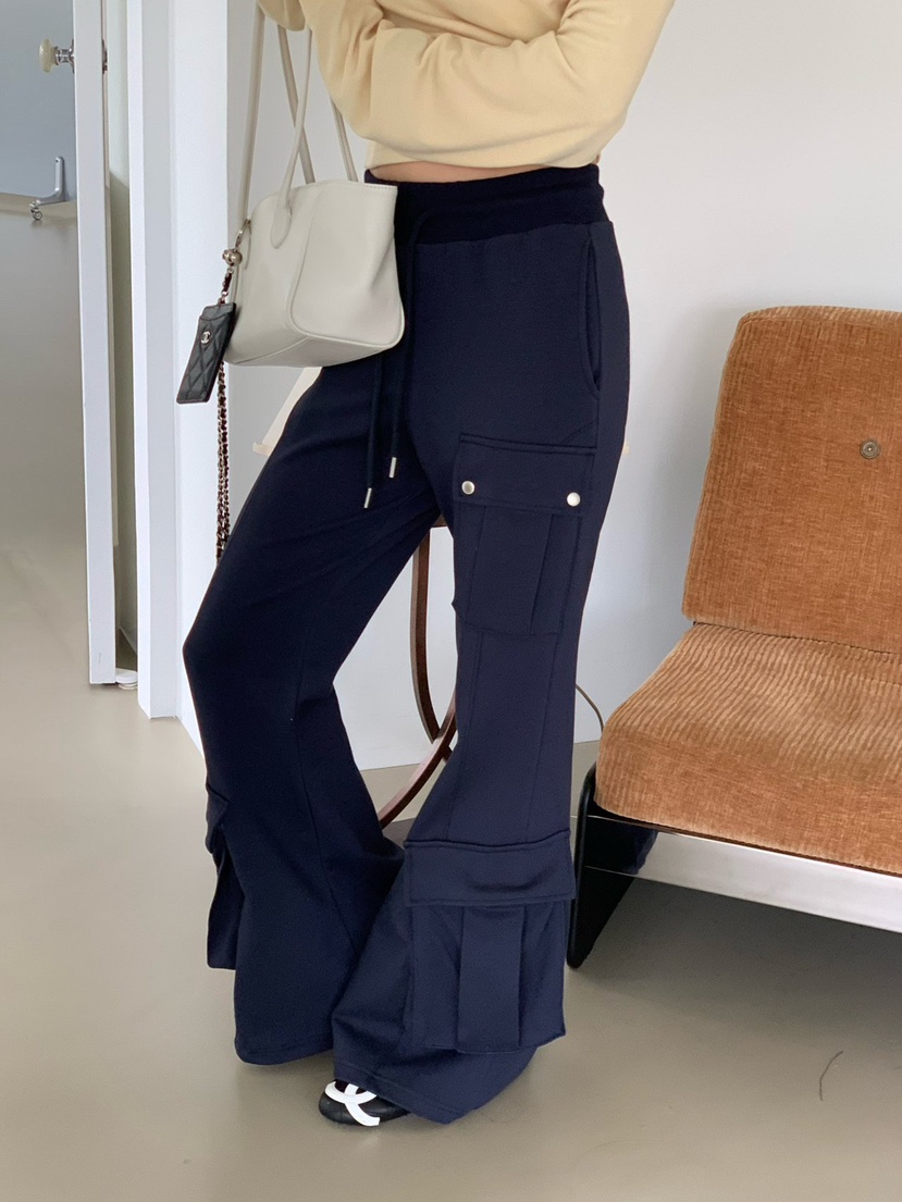 REVE CITE-L韓國直郵女裝新款推薦休閑褲喇叭褲雙排扣工裝REVE CITE-L休閑褲圖色2