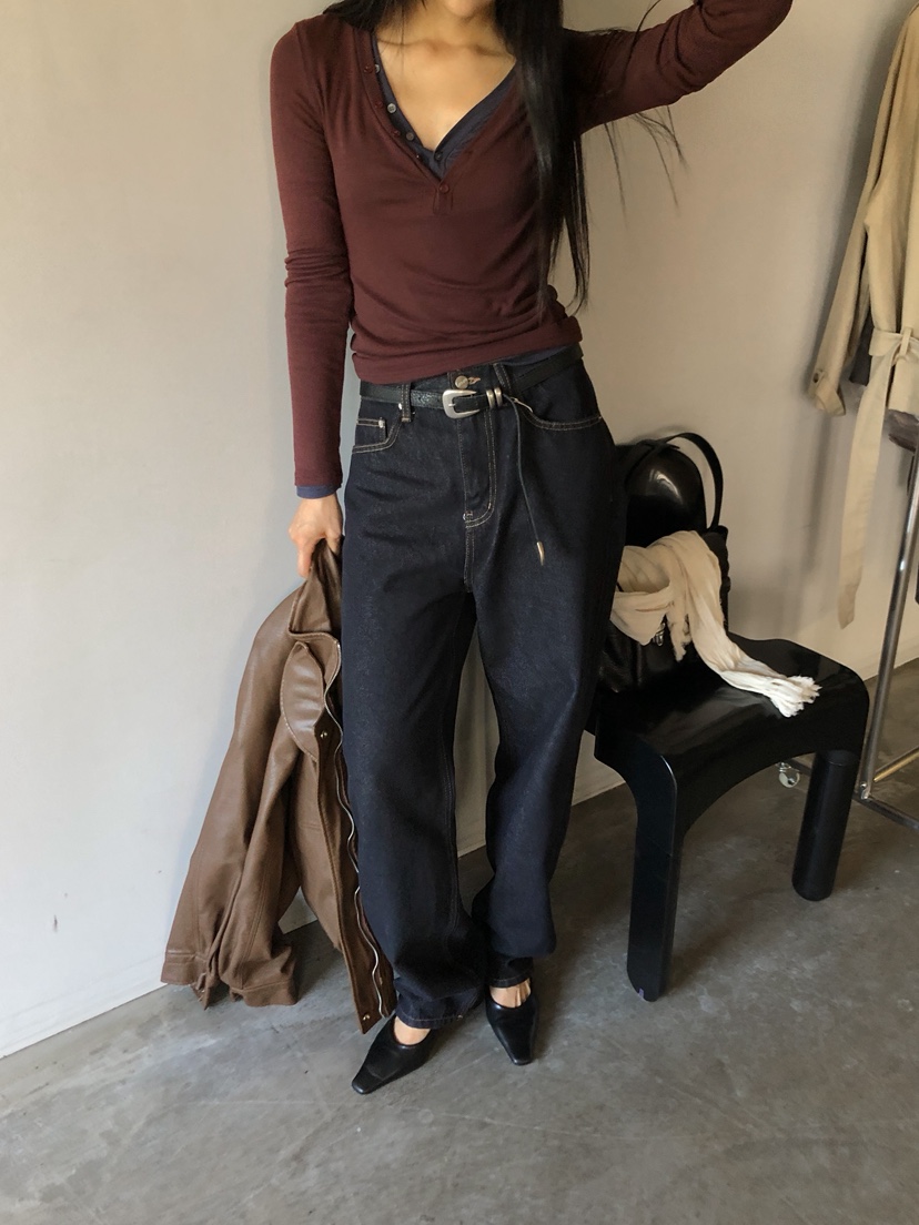 MURMUR韓國直郵女裝新款推薦休閑熱賣真品時尚人氣長袖T恤MURMUR長袖T恤