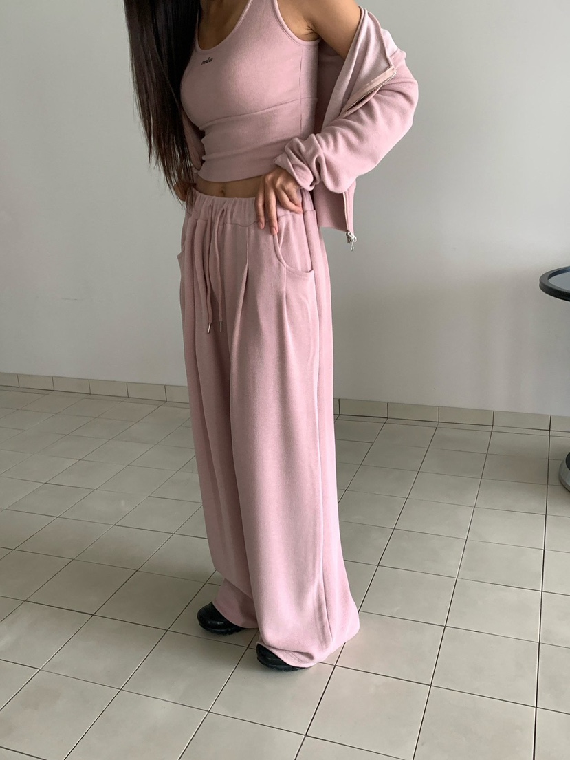 REVE CITE-L韓國直郵女士新品真品人氣休閑褲闊腿褲褶裥REVE CITE-L休閑褲