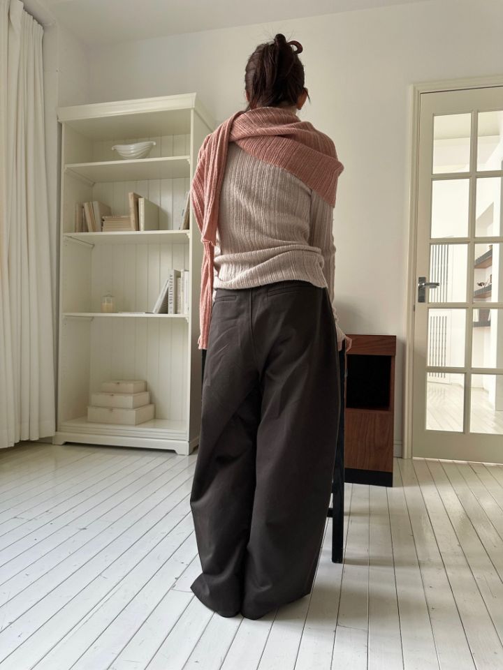 MARE韓國代購女士新款熱賣休閑時尚真品人氣推薦休閑褲雙褶MARE休閑褲