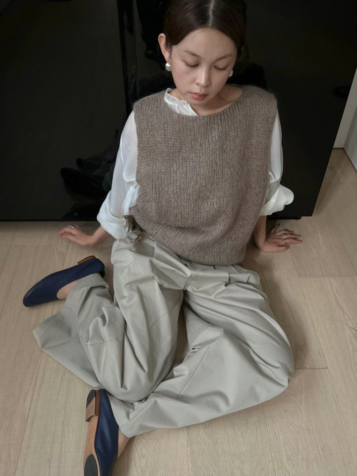 MARE韓國代購女士新款熱賣休閑時尚真品人氣推薦休閑褲雙褶MARE休閑褲