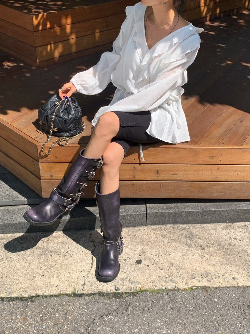 REVE CITE-L東大門代購女裝新品真品襯衫蕾絲衫荷葉邊褶裥REVE CITE-L襯衫/蕾絲衫