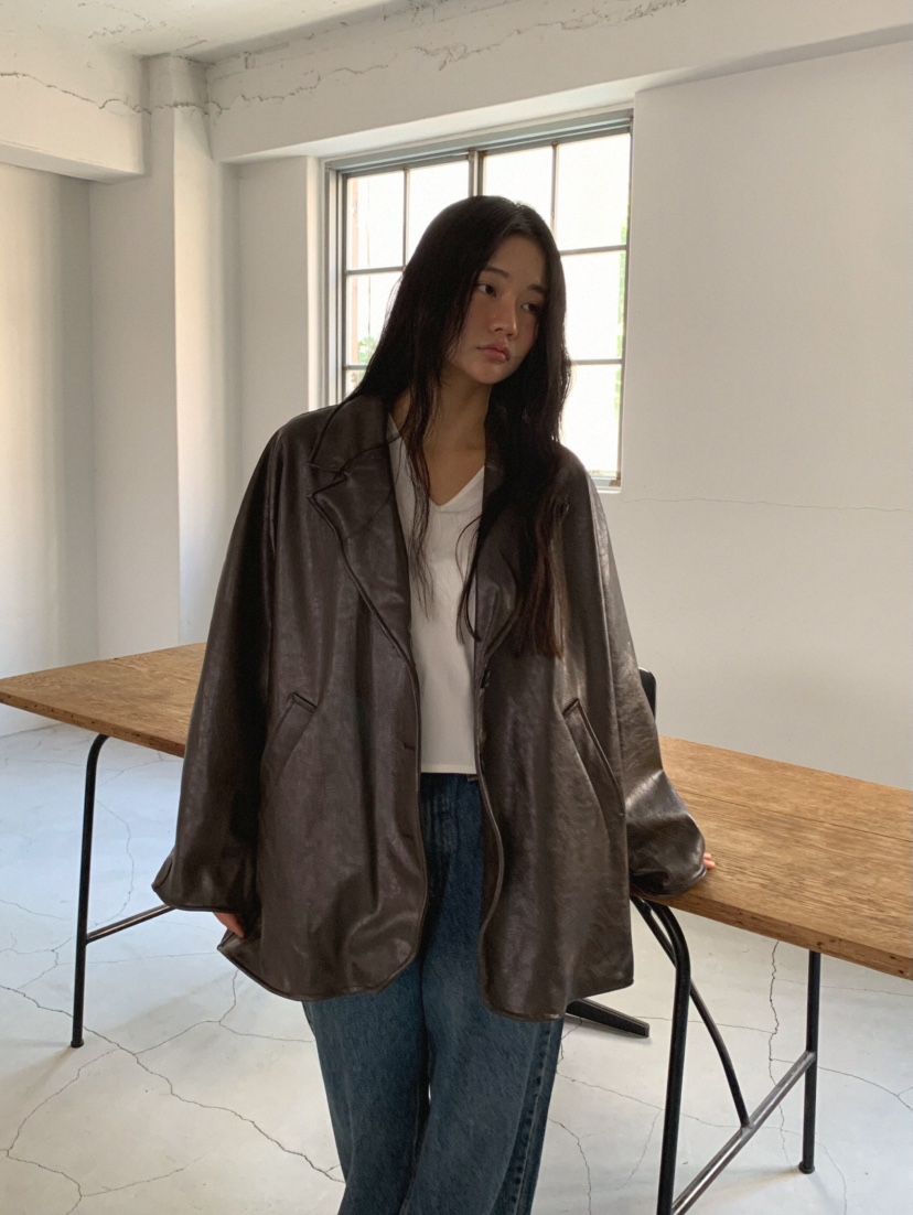 MOSMOS東大門實拍女士新品人氣時尚推薦熱賣真品夾克皮革MOSMOS夾克