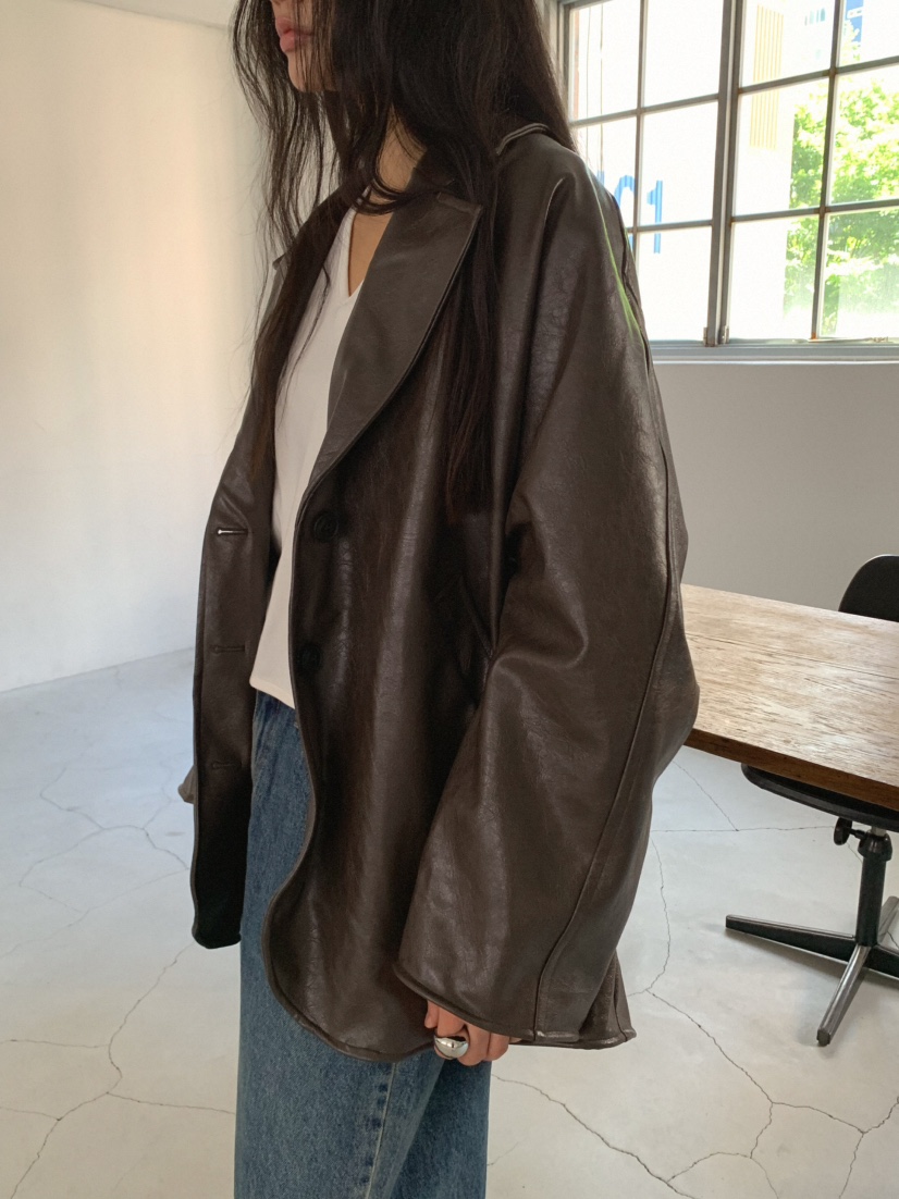 MOSMOS東大門實拍女士新品人氣時尚推薦熱賣真品夾克皮革MOSMOS夾克