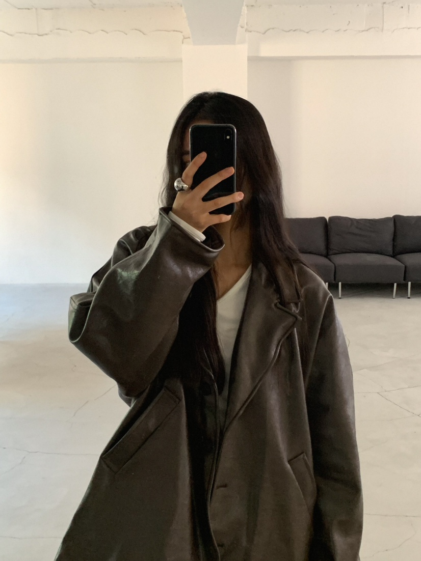 MOSMOS東大門實拍女士新品人氣時尚推薦熱賣真品夾克皮革MOSMOS夾克