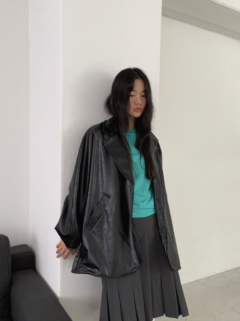 MOSMOS東大門實拍女士新品人氣時尚推薦熱賣真品夾克皮革MOSMOS夾克