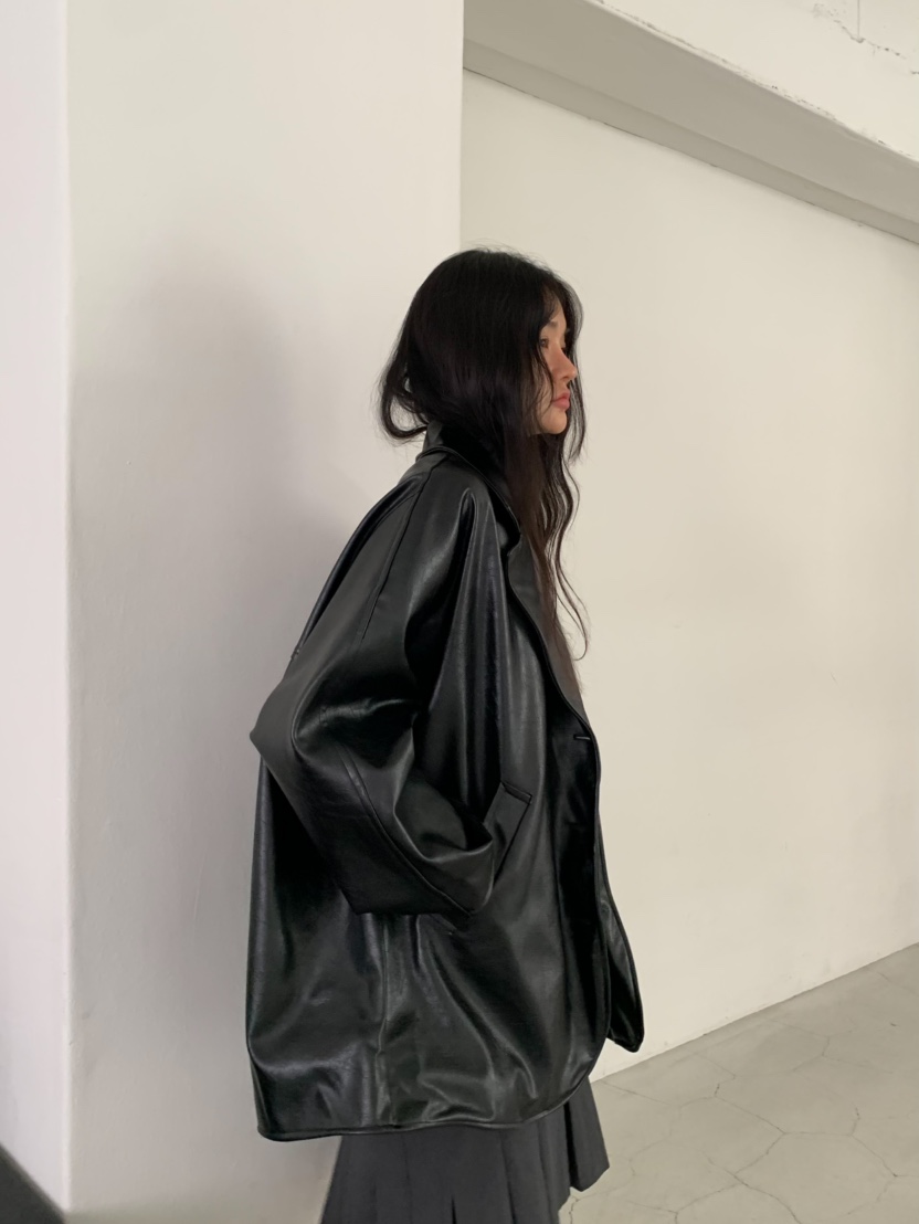 MOSMOS東大門實拍女士新品人氣時尚推薦熱賣真品夾克皮革MOSMOS夾克