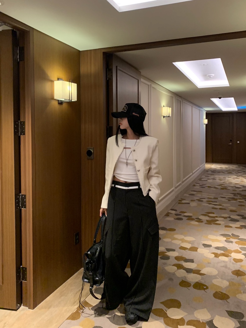 BADCALM東大門實拍女裝新款推薦時尚休閑真品休閑褲工裝褲BADCALM休閑褲圖色3