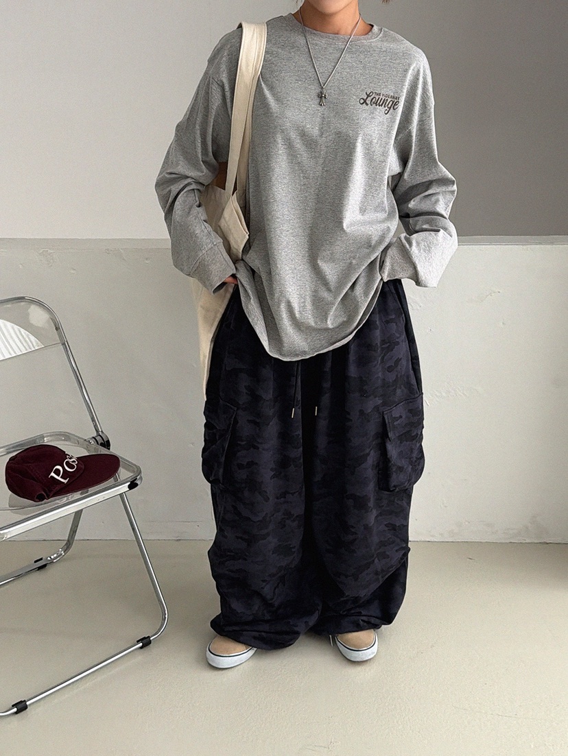 OKIE東大門直郵女士新品熱賣推薦時尚休閑真品休閑褲迷彩OKIE休閑褲