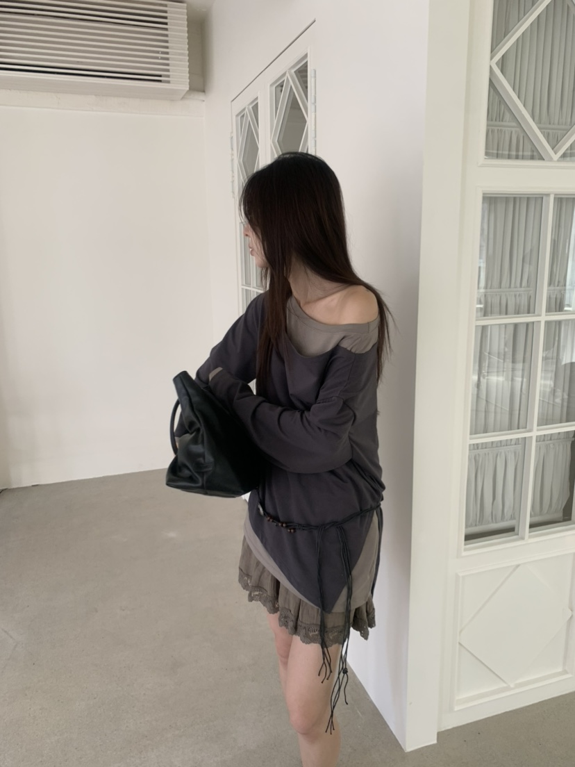 LE AVE東大門實拍女士新款推薦人氣真品休閑熱賣長袖T恤LE AVE長袖T恤