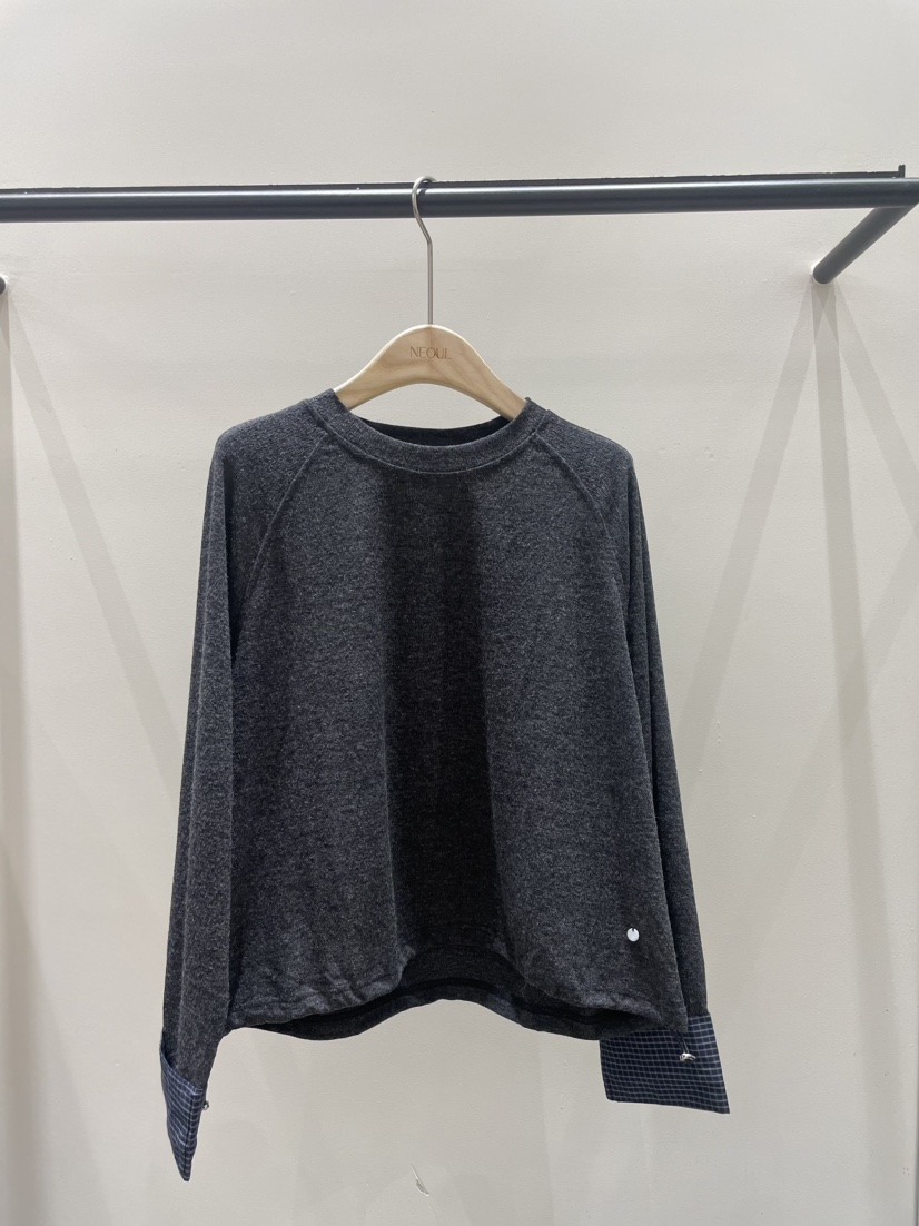 NEOUL韓國代購女裝新品時尚休閑熱賣推薦真品人氣衛衣NEOUL/ahin雙領標簽衛衣圖色2