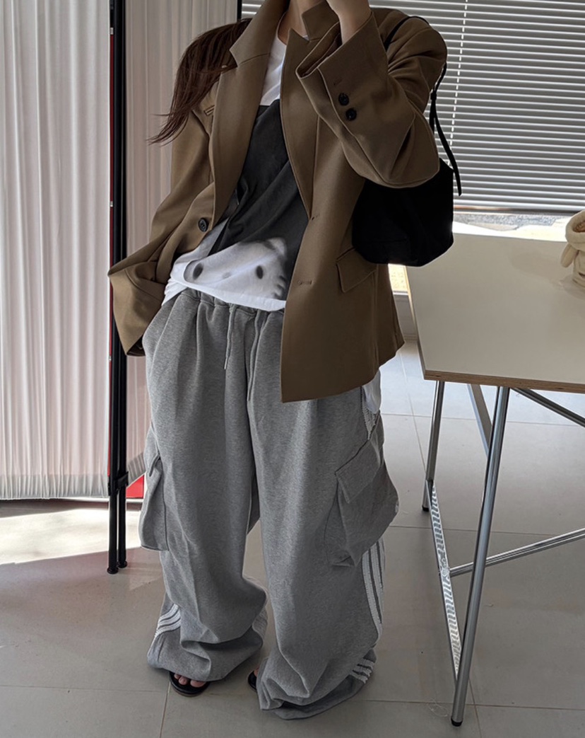 OKIE東大門代購女裝新款推薦真品時尚熱賣人氣休閑褲蕾絲OKIE休閑褲