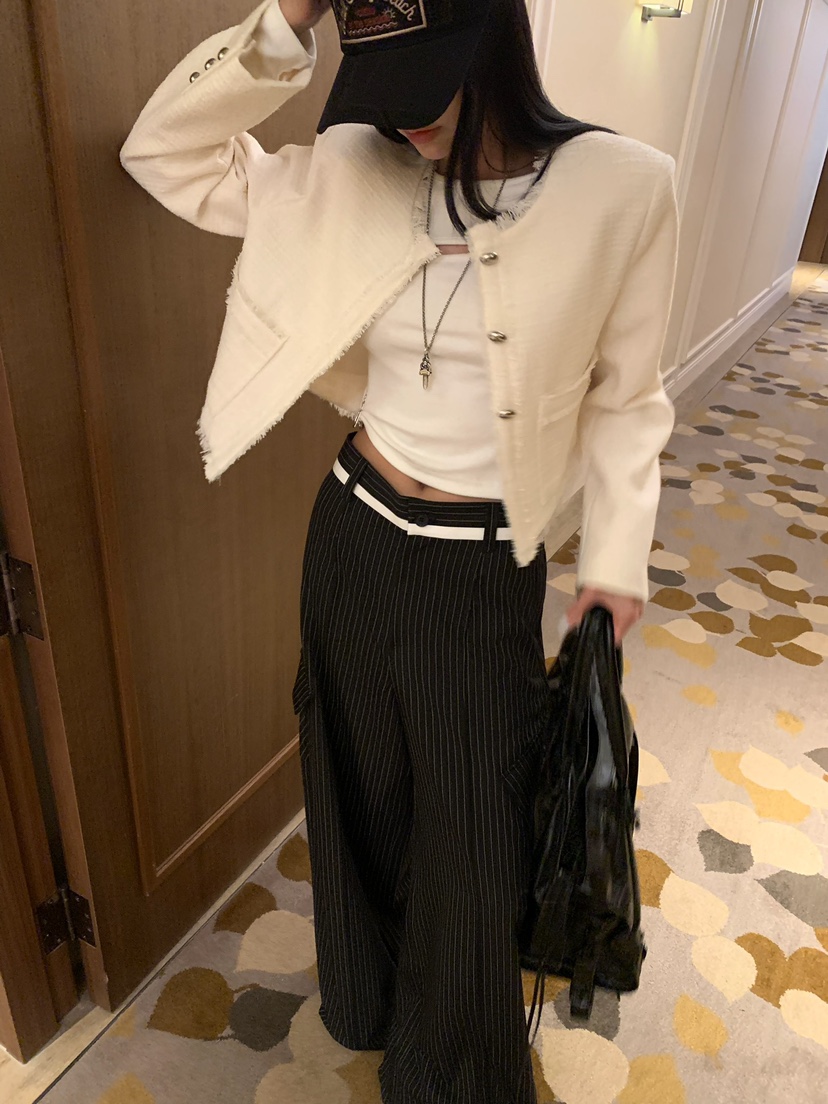 BADCALM東大門代購女裝新品真品人氣推薦休閑時尚夾克花呢BADCALM夾克