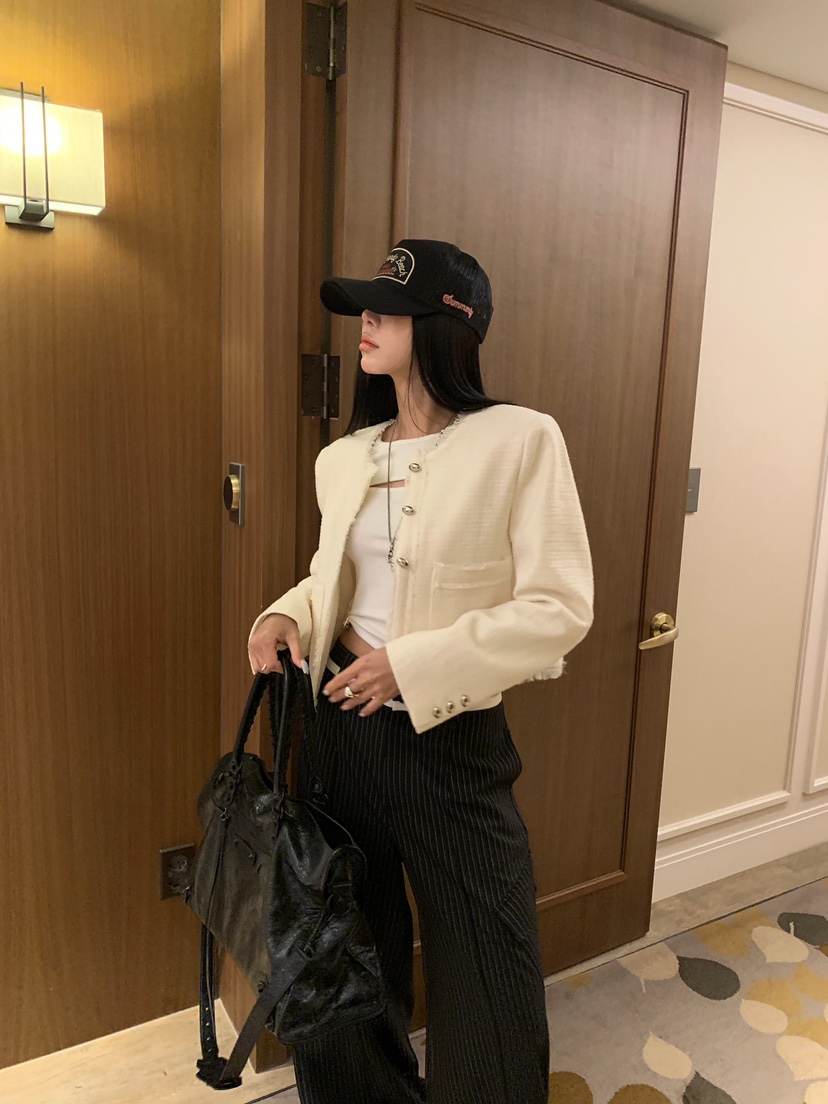 BADCALM東大門代購女裝新品真品人氣推薦休閑時尚夾克花呢BADCALM夾克