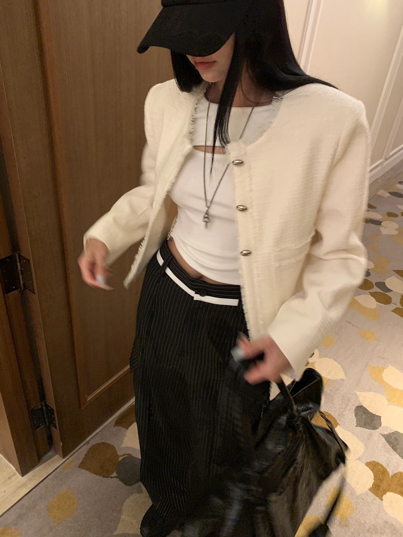 BADCALM東大門代購女裝新品真品人氣推薦休閑時尚夾克花呢BADCALM夾克圖色1