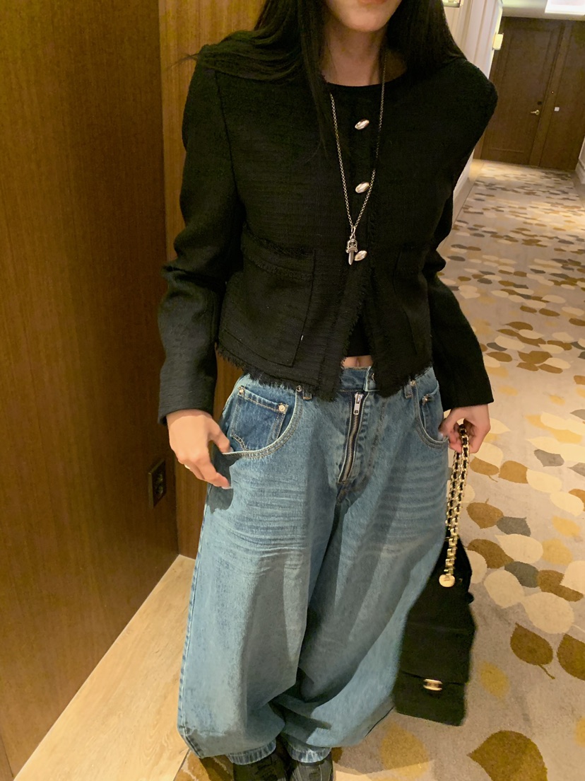 BADCALM東大門代購女裝新品真品人氣推薦休閑時尚夾克花呢BADCALM夾克圖色3