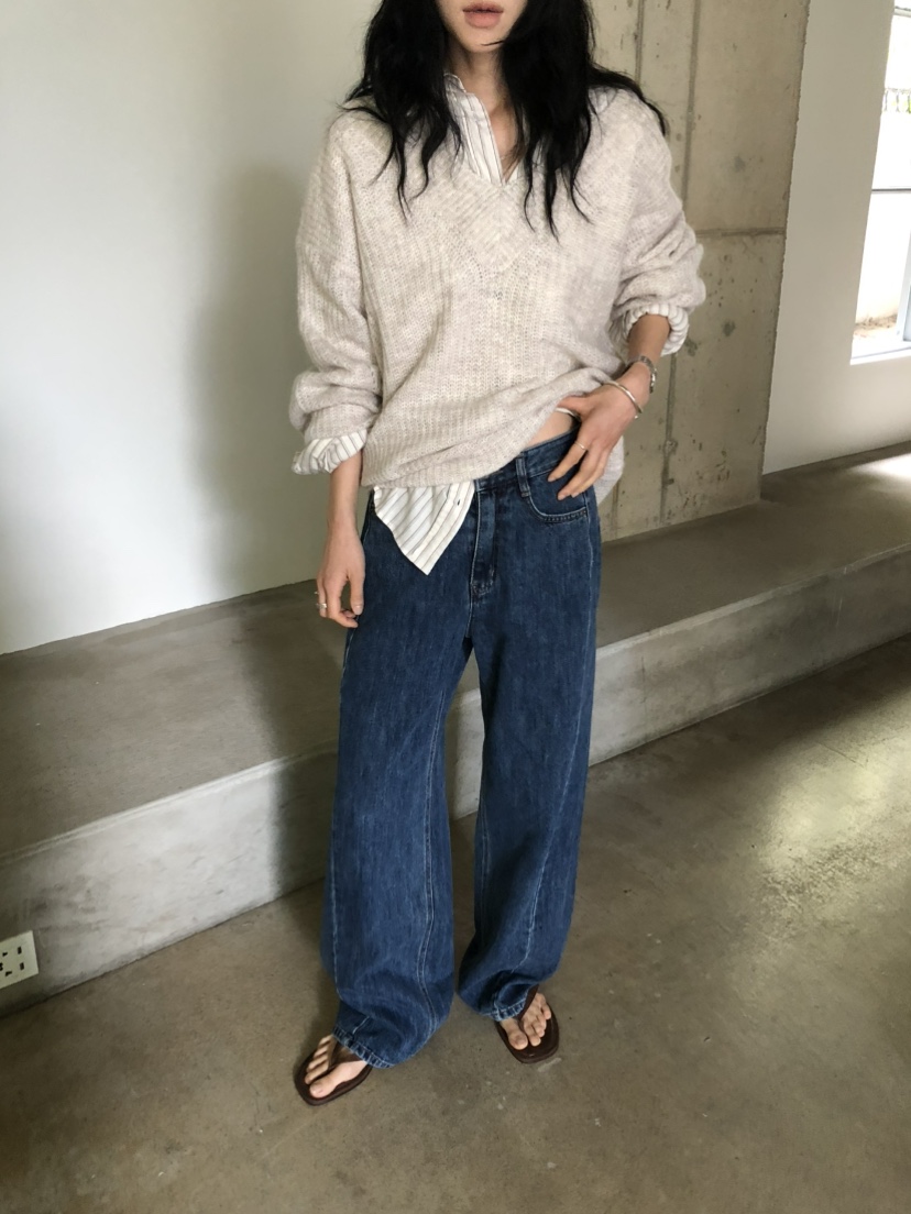 MOVENNE韓國代購女士新款休閑推薦時尚人氣真品熱賣牛仔褲MOVENNE牛仔褲