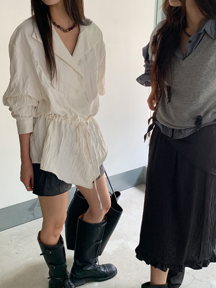 MURMUR東大門直郵女裝新品時尚休閑真品推薦熱賣襯衫蕾絲衫MURMUR襯衫/蕾絲衫
