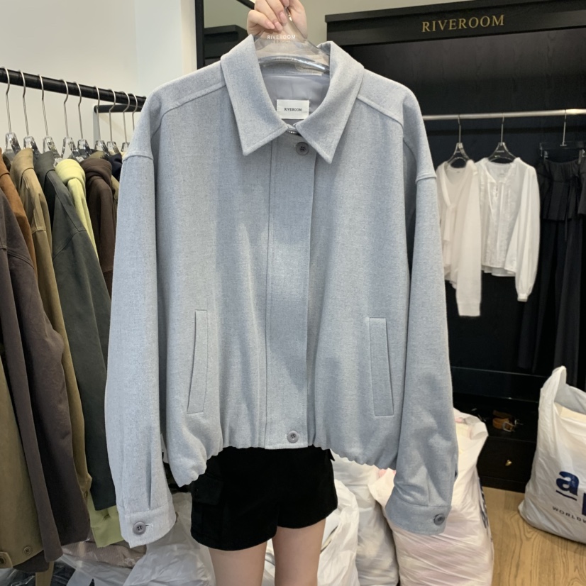 RIVEROOM東大門實拍女裝新品人氣推薦休閑熱賣真品夾克絨RIVEROOM夾克圖色1
