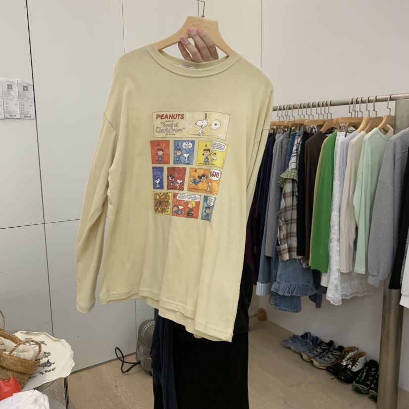 DOHWAJI東大門直郵女士新品推薦人氣真品熱賣長袖T恤史努比DOHWAJI長袖T恤圖色2