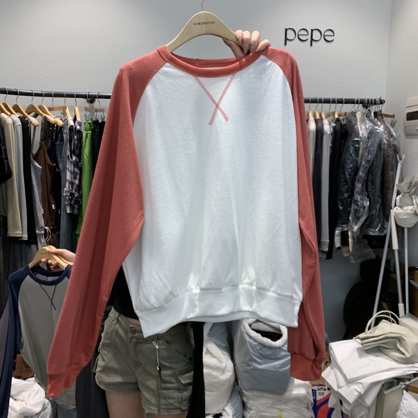 ALMOND PEPE東大門實拍女士新品真品人氣熱賣休閑長袖T恤ALMOND PEPE長袖T恤圖色1