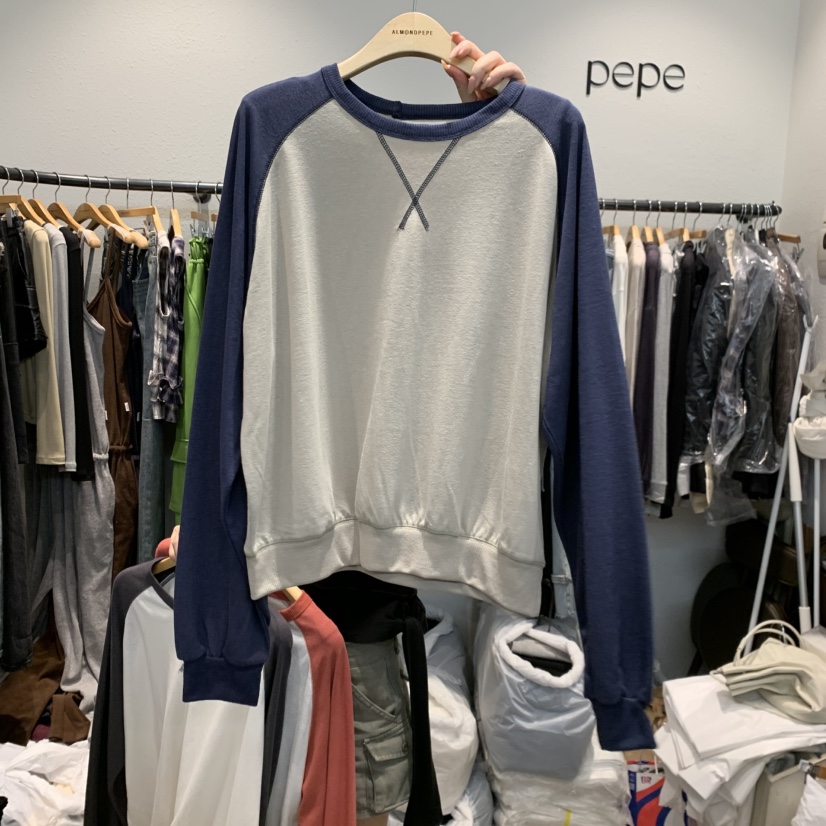 ALMOND PEPE東大門實拍女士新品真品人氣熱賣休閑長袖T恤ALMOND PEPE長袖T恤圖色2