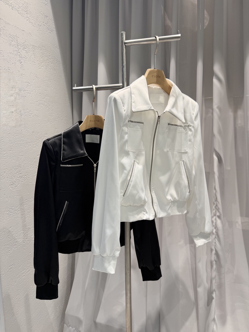 CLOTH韓國直郵女裝新品時尚人氣熱賣真品推薦休閑夾克緞面CLOTH夾克