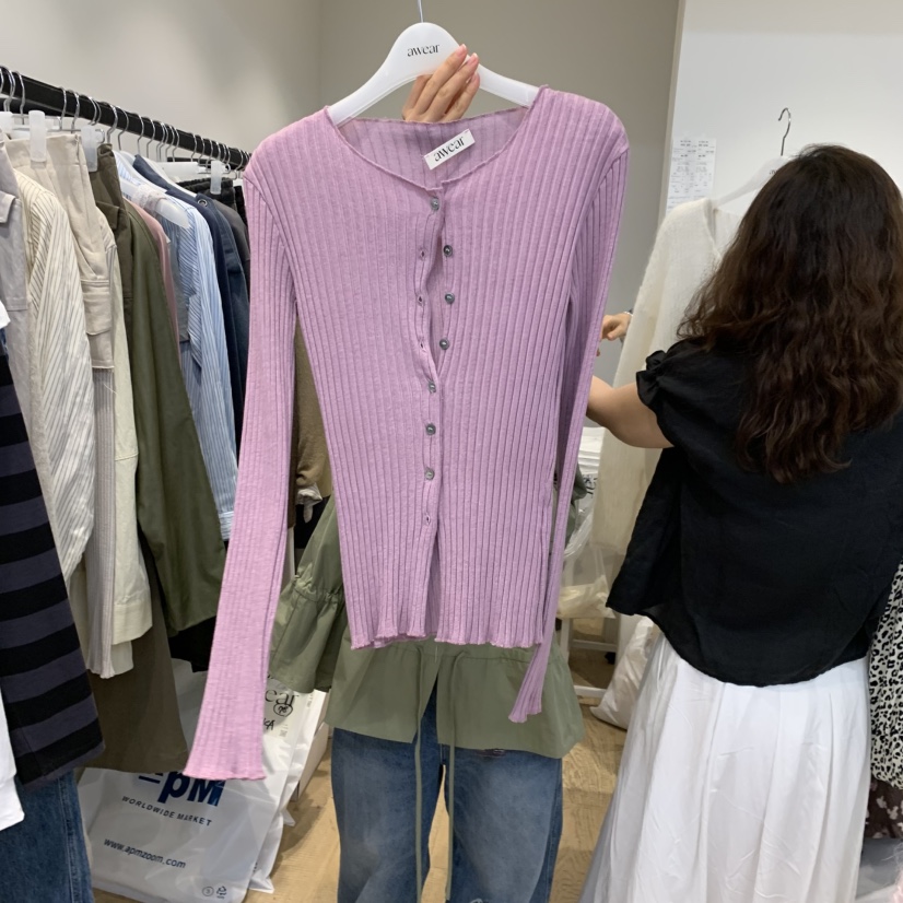 RUMIRU/AWEAR韓國代購女裝新品真品熱賣推薦開衫開衫條紋awear/RUMIRU開衫圖色2
