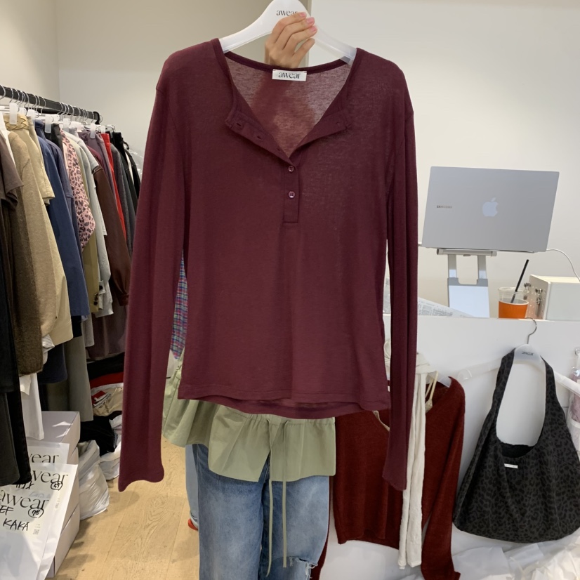 RUMIRU/AWEAR韓國直郵女裝新品真品推薦人氣時尚長袖T恤awear/RUMIRU長袖T恤圖色4