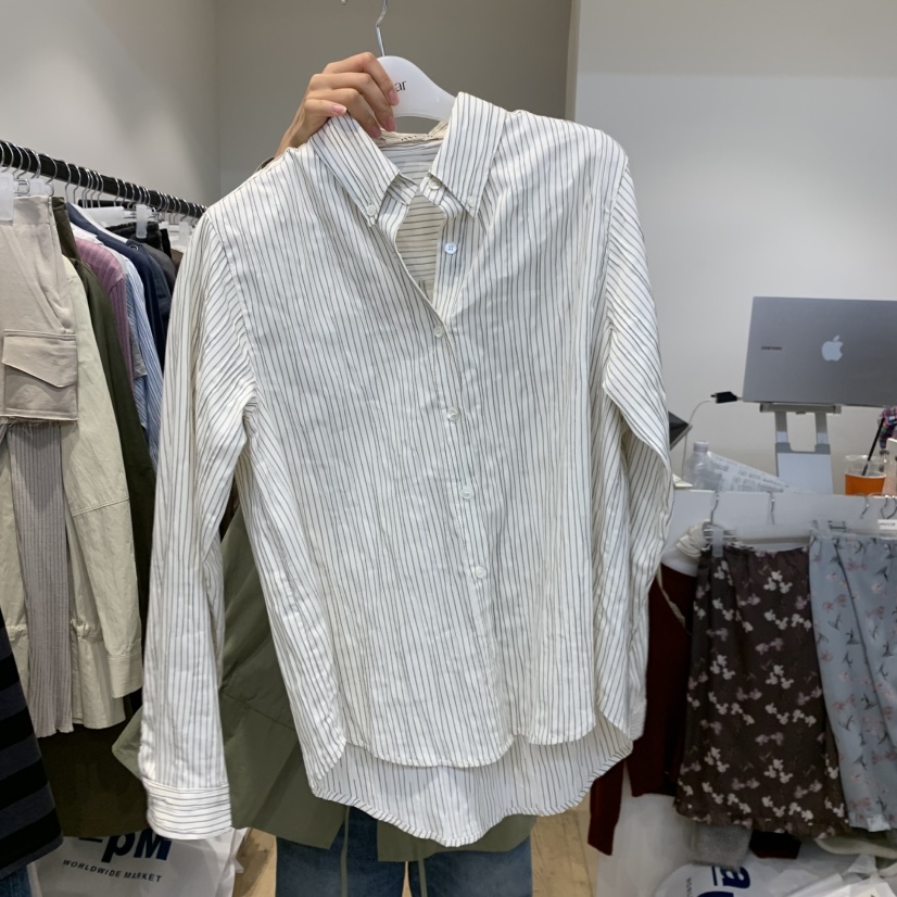 RUMIRU/AWEAR東大門實拍女士新品真品熱賣襯衫蕾絲衫條紋awear/RUMIRU襯衫/蕾絲衫圖色1