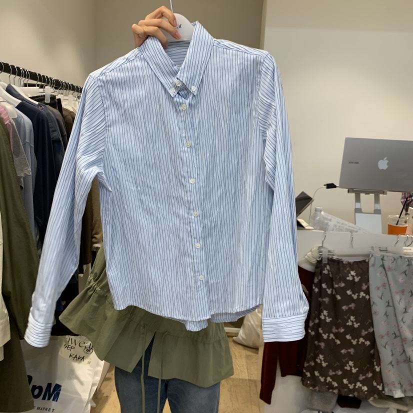 RUMIRU/AWEAR東大門實拍女士新品真品熱賣襯衫蕾絲衫條紋awear/RUMIRU襯衫/蕾絲衫圖色2