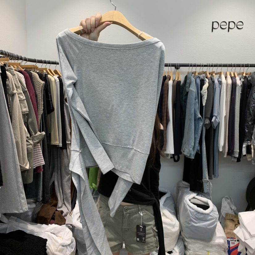 ALMOND PEPE韓國直郵女裝新品人氣真品休閑熱賣推薦長袖T恤ALMOND PEPE長袖T恤