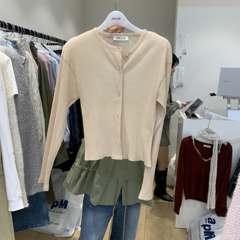 RUMIRU/AWEAR東大門實拍女士新品推薦熱賣人氣開衫開衫紐扣awear/RUMIRU開衫圖色1