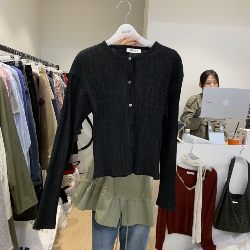 RUMIRU/AWEAR東大門實拍女士新品推薦熱賣人氣開衫開衫紐扣awear/RUMIRU開衫圖色2