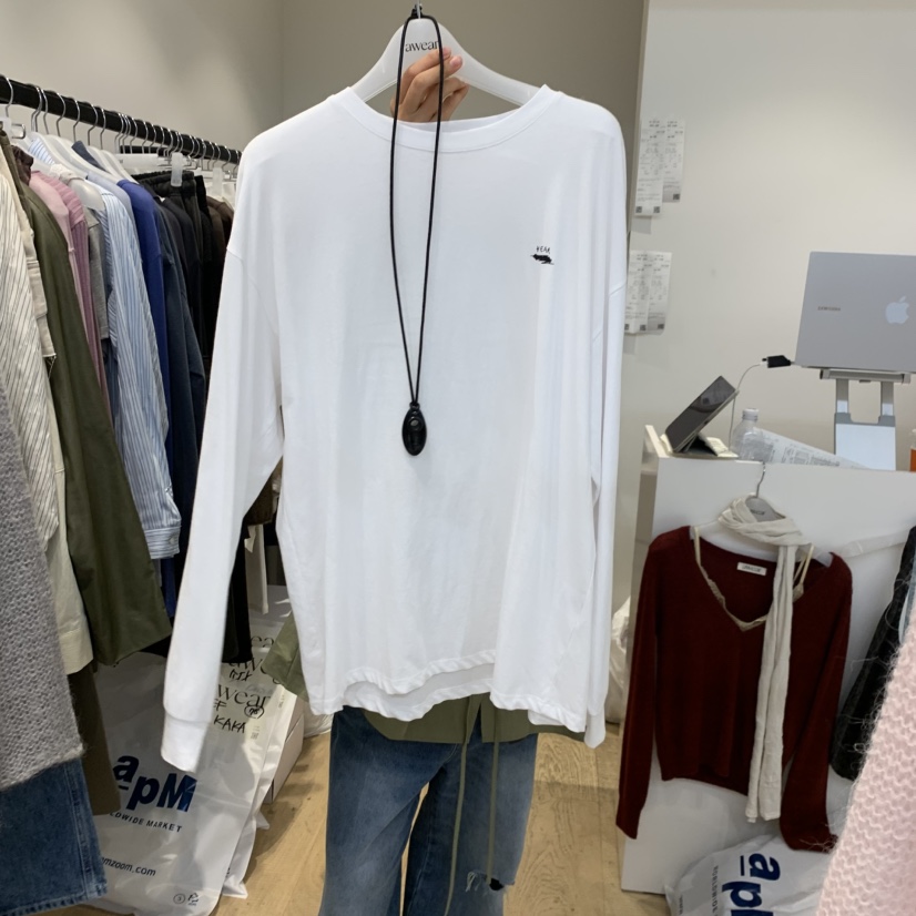 RUMIRU/AWEAR東大門實拍女裝新品推薦長袖T恤不含項鏈印花awear/RUMIRU長袖T恤圖色1