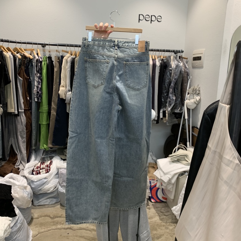 ALMOND PEPE韓國代購女裝新款時尚真品推薦人氣休閑牛仔褲ALMOND PEPE牛仔褲