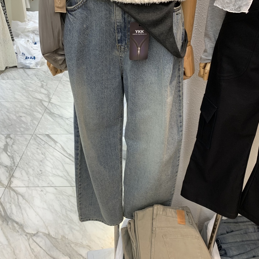 ALMOND PEPE韓國代購女裝新款時尚真品推薦人氣休閑牛仔褲ALMOND PEPE牛仔褲