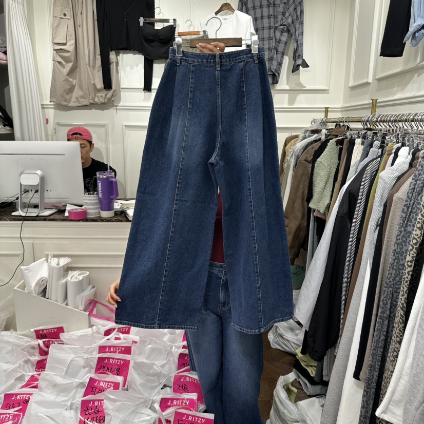 J.RITZY韓國直郵女士新品推薦真品人氣休閑熱賣牛仔褲褶裥J.RITZY牛仔褲