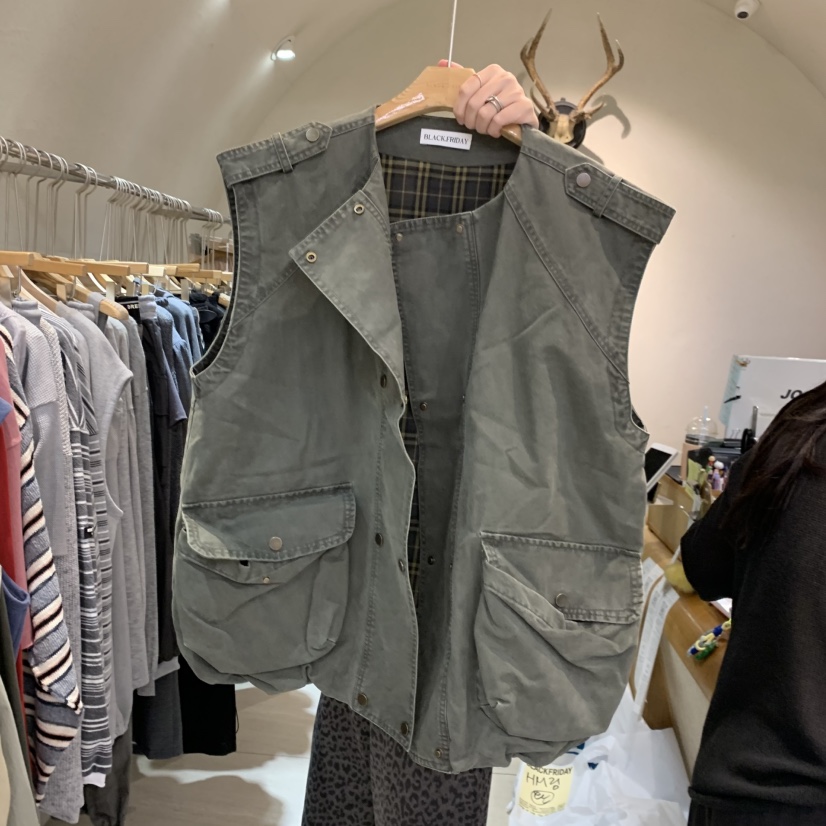 BLACKFRIDAY韓國代購女裝新品人氣休閑熱賣時尚推薦真品馬甲BLACK FRIDAY馬甲圖色2