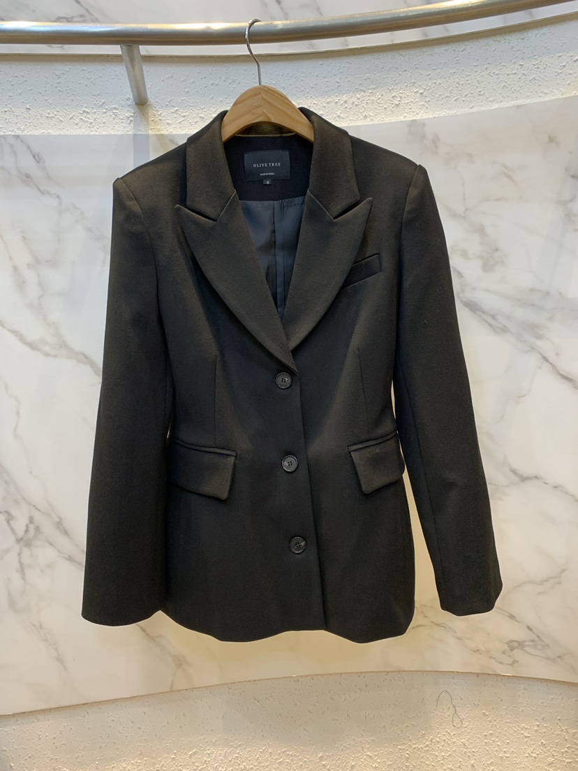 OLIVE TrEE東大門實拍女士新品時尚休閑熱賣西裝西服經典OLIVE TrEE西裝/西服圖色3黑色