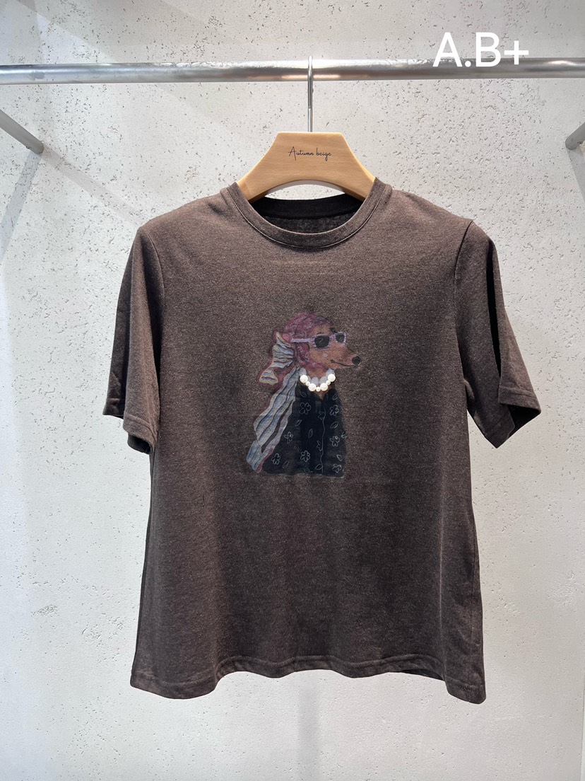 AUTUMN BEIGE韓國直郵女裝新品時尚休閑真品熱賣推薦T恤A.b+/AUTUMN BEIGET恤圖色2