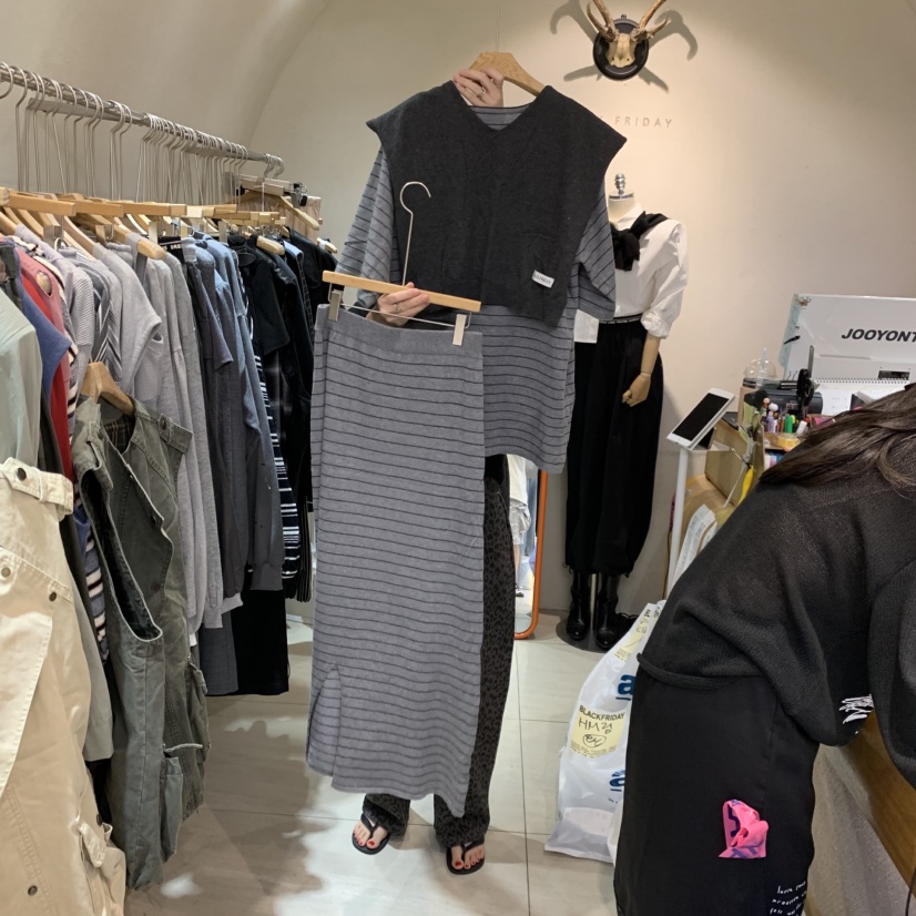BLACKFRIDAY韓國代購女裝新品休閑真品時尚熱賣套裝三件套BLACK FRIDAY套裝
