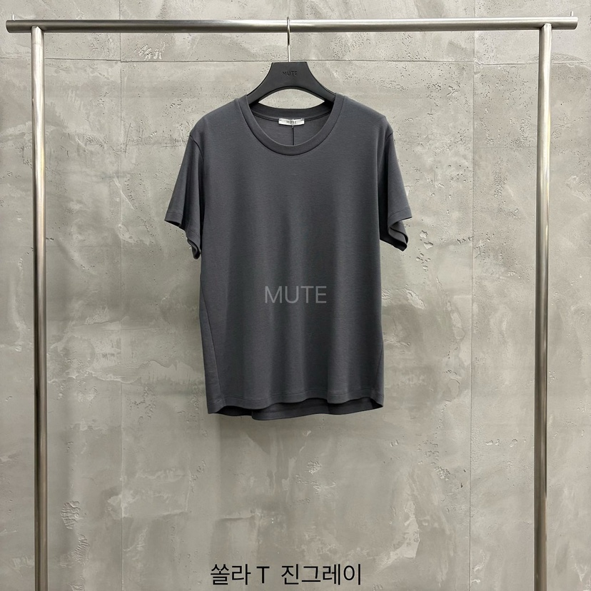 MUTE-P韓國直郵女士新款休閑時尚熱賣真品推薦人氣T恤MUTET恤圖色5灰色