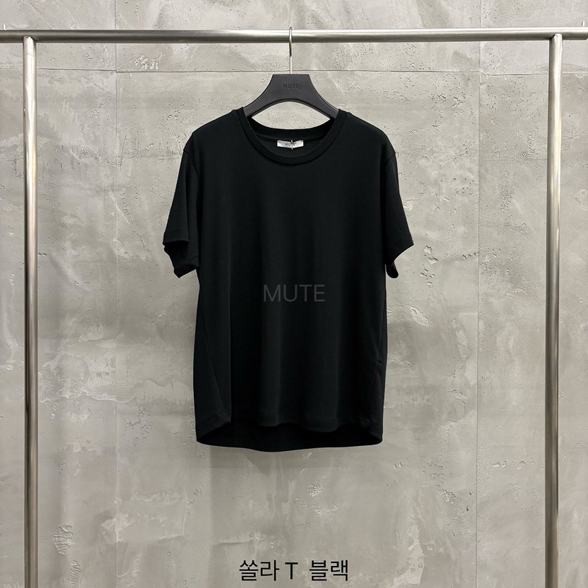 MUTE-P韓國直郵女士新款休閑時尚熱賣真品推薦人氣T恤MUTET恤圖色7黑色