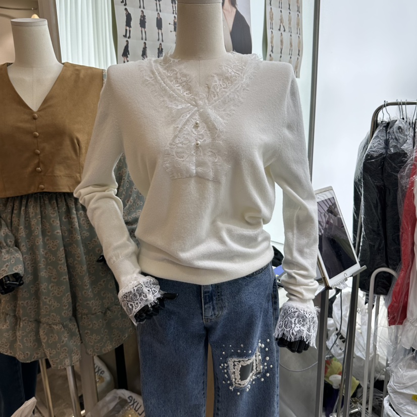 CHEAP-CHIC東大門實拍女裝新款真品時尚推薦休閑針織衫蕾絲CHEAP-CHIC/CHARLES THE SECOND針織衫圖色1
