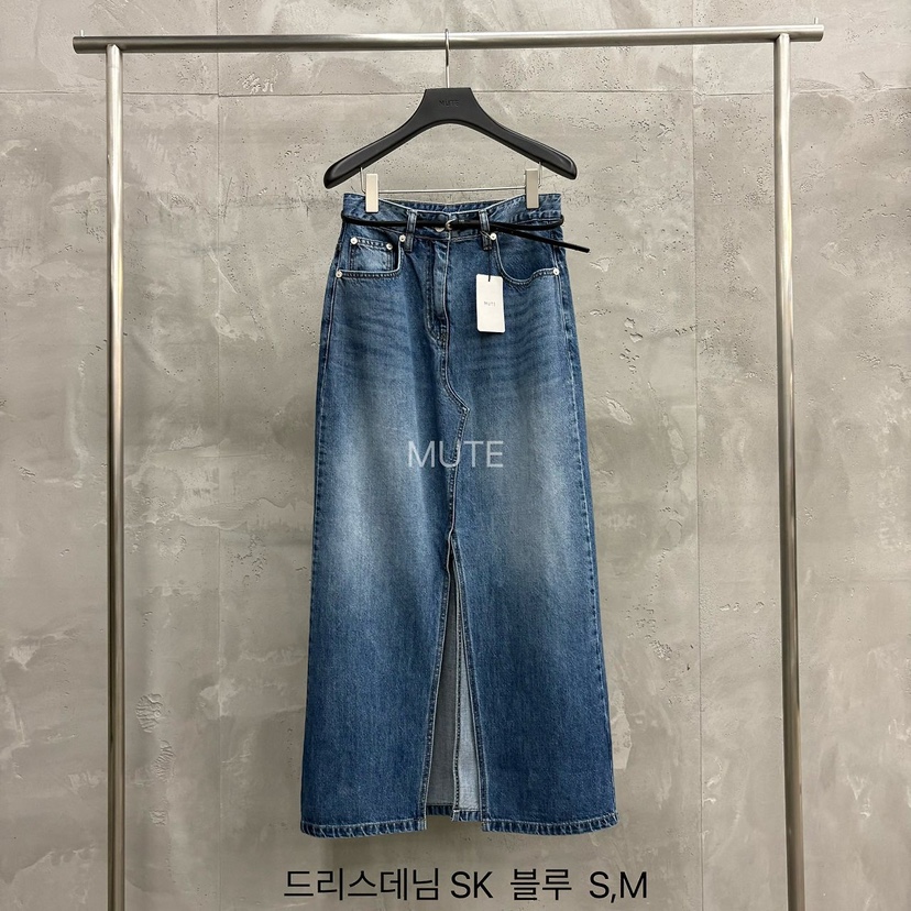 MUTE-P東大門代購女裝新品休閑推薦熱賣時尚人氣長裙含腰帶MUTE長裙圖色4