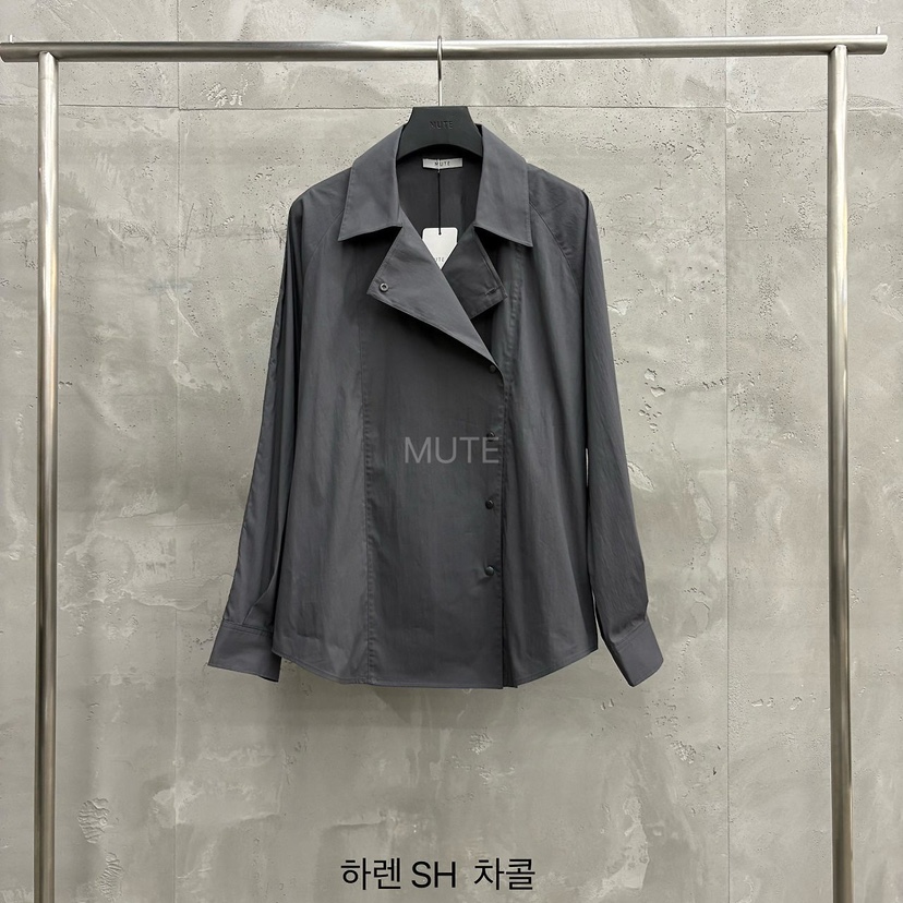 MUTE-P韓國代購女裝新款真品時尚休閑熱賣推薦襯衫蕾絲衫MUTE襯衫/蕾絲衫圖色3墨色