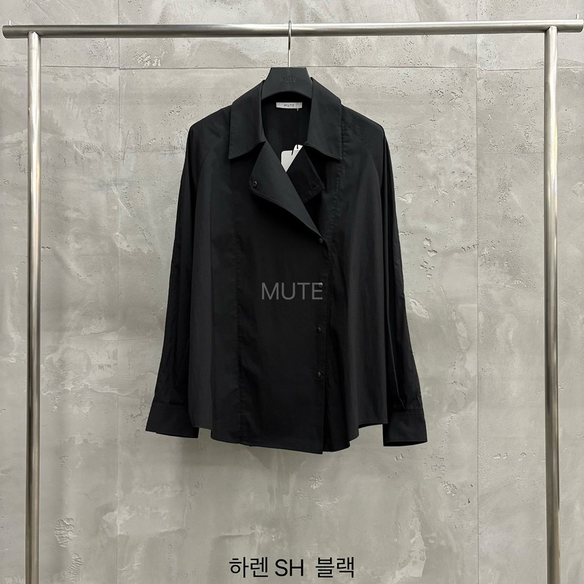 MUTE-P韓國代購女裝新款真品時尚休閑熱賣推薦襯衫蕾絲衫MUTE襯衫/蕾絲衫圖色4黑色